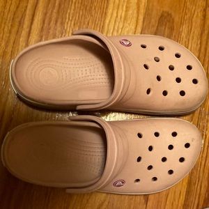 Pink crocs